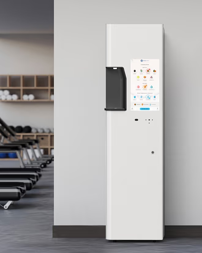 Drop Refill smart water station installed in a fitness facility
