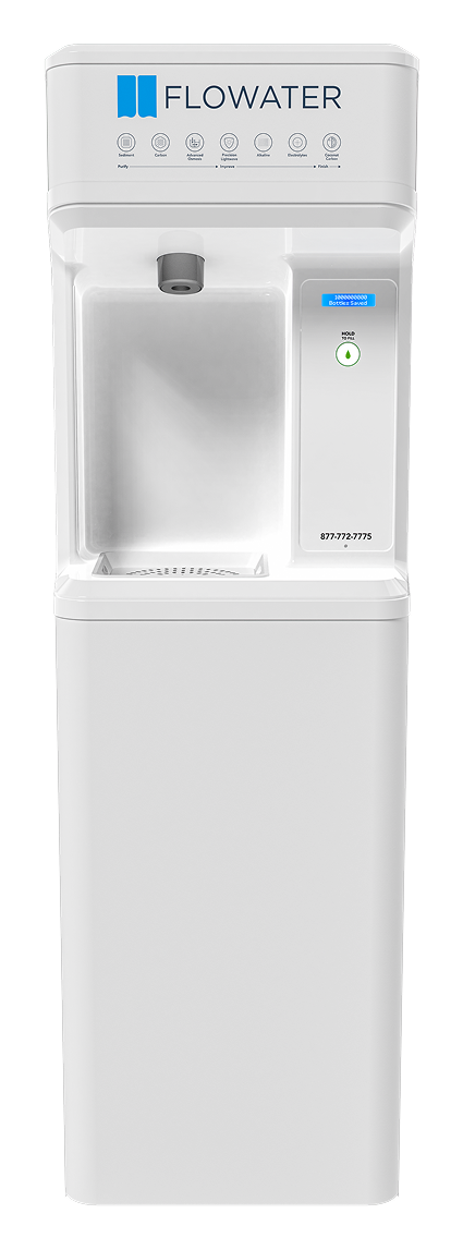 FloWater Essential compact white purified water refill station