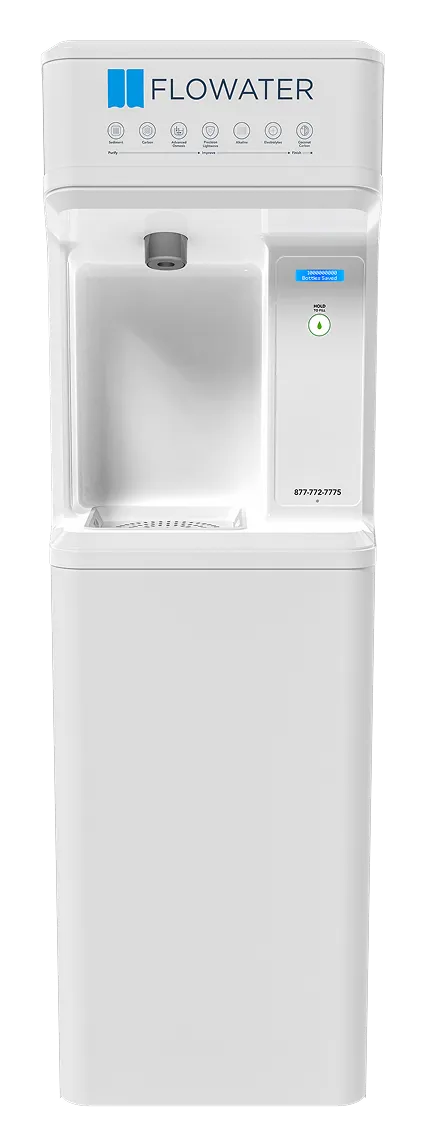 FloWater Essential compact white purified water refill station